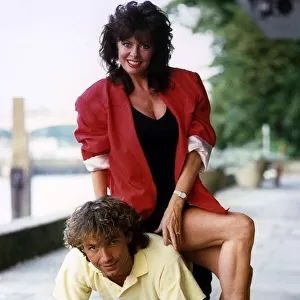 Vicki Michelle the actress from Allo Allo, with John Francombe. November 1989