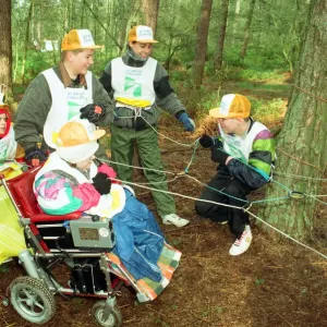Victoria School Birmingham taking part in the BT Kielder Challenge at the Lickey Hills