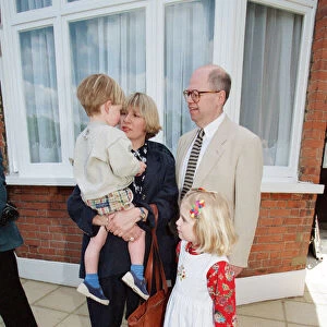 Victoria Wood with her husband Geoffrey Durham and children Grace & Henry Durham