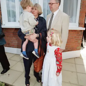 Victoria Wood with her husband Geoffrey Durham and children Grace & Henry Durham