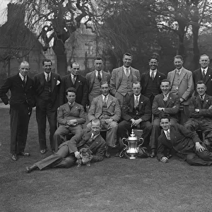 The victorious FA Cup winning Bolton Wanderers team of 1926 pose in their suits with