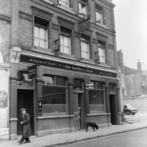 Print of the Baptists Head pub in St Johns Lane, London Print of the Baptists Head pub in St Johns Lane, London