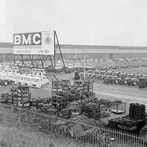 A view of the BMC factory in Bathgate, West Lothian, Scotland showing tractors