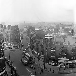 View of Doncaster town centre from the top of the Co-op building. South Yorkshire