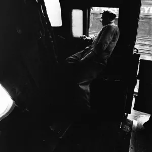 A view from the footplate of locomotive number 34021. A Bulleid Pacific engine of A view from the footplate of locomotive number 34021. A Bulleid Pacific engine of