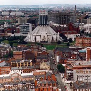 View of Liverpool Metropolitan Cathedral Print 1993 View of Liverpool Metropolitan Cathedral Print 1993