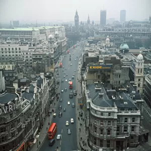 A view of London, looking down Whitehall, taken from the top of Nelson