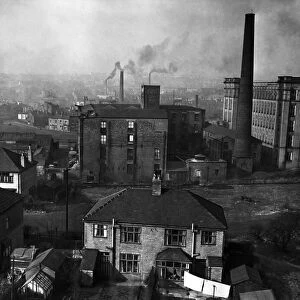 View looking over Middleton from the Manchester side. March 1953 P000003