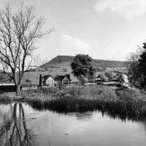 View across the Macclesfield Canal towards the district known as Cloudside near Bosley