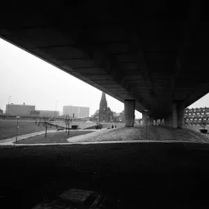 Print of the Mancunian Way motorway, June 1967