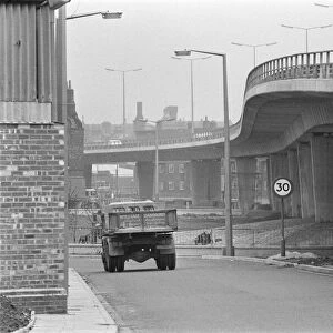View of the new Mancunian Way motorway. 12th June 1967