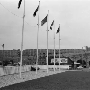 View of Park Hill flats, Sheffield, taken from the Town Hall. 21st August 1967 View of Park Hill flats, Sheffield, taken from the Town Hall. 21st August 1967