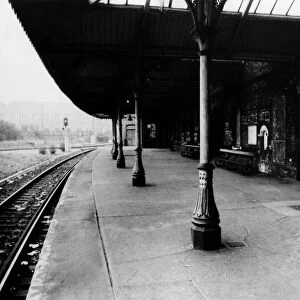 A view of the platform at Tyne Dock Railway Station on 3rd October 1972