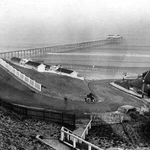 View of Saltburn Pier. 7th January 1956