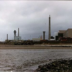 View of Sellafield Nuclear Power plant in Cumbria, Northern England February 1990