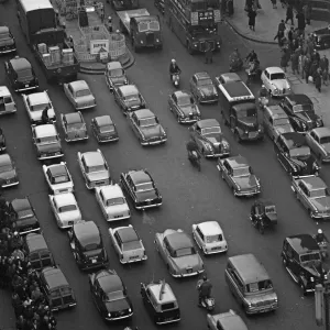 A view of the traffic jams in Holborn from the roof of the Daily Mirror A view of the traffic jams in Holborn from the roof of the Daily Mirror