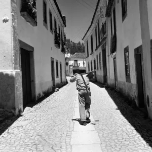 Views of the walled town of Obidos, Portugal. 9th June 1959 Views of the walled town of Obidos, Portugal. 9th June 1959