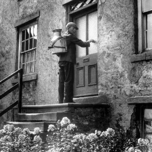 Village Milkman, Yorkshire Dales, 8th August 1944 Print