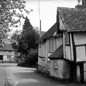 Village Road Print, Sittingbourne Cottage circa 1950 Village Road Print, Sittingbourne Cottage circa 1950