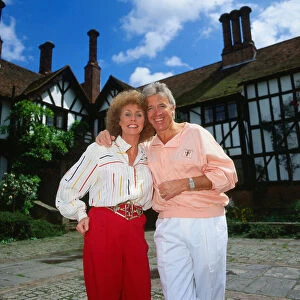 Vince Hill singer July 1988 With wife Anne outside their Tudor style home