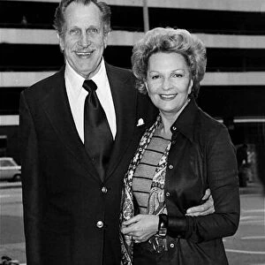Vincent Price actor and wife actress Coral Browne 1975