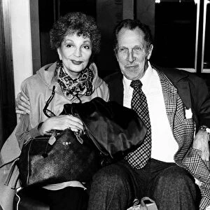 Vincent Price Actor With His Wife Actress Coral Browne October 1976