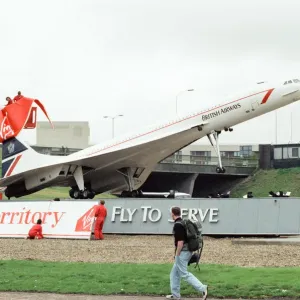 Virgin Group Staff Hijack Concorde Model Print 1991