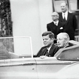 Visit of the American president John F Kennedy and his wife Jackie to London, England