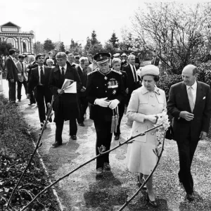 Queen Elizabeth II Officially Opens International Garden Festival Print 1984 Queen Elizabeth II Officially Opens International Garden Festival Print 1984