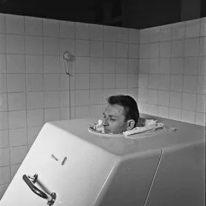 A visitor to the Health Spa on the banks of the Greater Wannsee, Berlin
