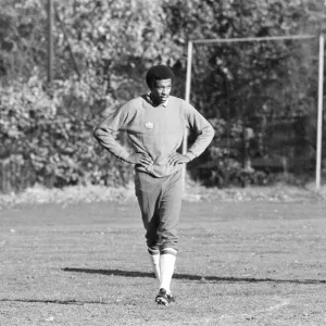 Viv Anderson, footballer for Nottingham Forest, during a training session for England Viv Anderson, footballer for Nottingham Forest, during a training session for England