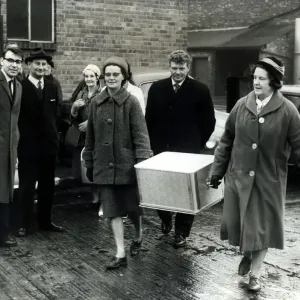 Six volunteer drivers from the W. V. S. (Womens Voluntary Service)