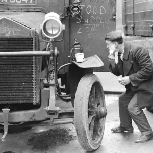 A Volunteer Food Supply Driver - General Strike Print 1926