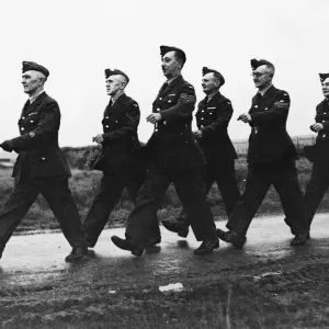 Volunteers of the Coastal Command. Left to right: Warrant Officer J. Stewart, Corporal J Volunteers of the Coastal Command. Left to right: Warrant Officer J. Stewart, Corporal J