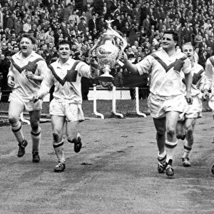 Wakefield Trinity seen here doing a lap of honour after their 25 - 10 victory over Wigan