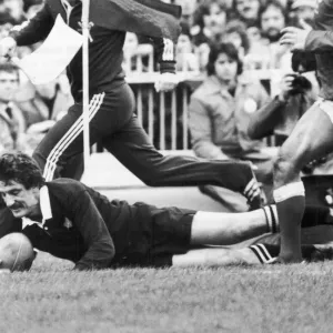 Wales v All Blacks 1980 Print - Graham Mourie Scores