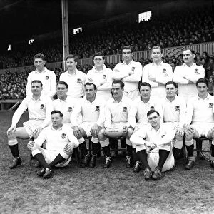 Wales v England England pose for a team photo before their Home Nations Championship