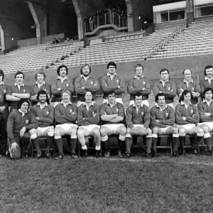 Wales v France, Cardiff, 18th March 1978. Team : Back row : not known, not known