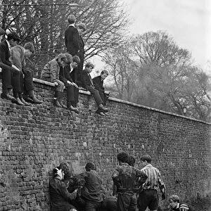 The Wall Game played at Eton College. Near Windsor in Berkshire. 26th November 1966