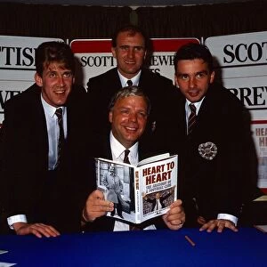 Wallace Mercer with Hearts players January 1989