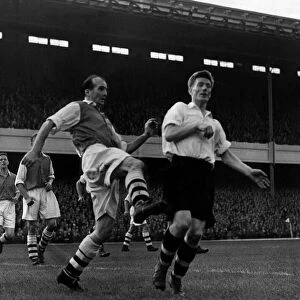 Wally Barnes Football Player of Arsenal - in action against Burnley