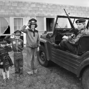 War relic enthusiast mum Monica leads the White army on parade for dads inspection War relic enthusiast mum Monica leads the White army on parade for dads inspection