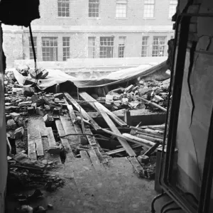 A ward exposed to the elements on the first floor of The Westminster Hospital after A ward exposed to the elements on the first floor of The Westminster Hospital after