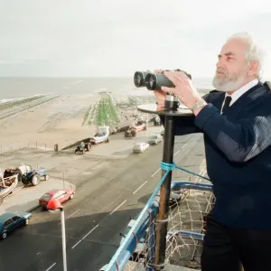 Watch keeper, Dave Ball, at the Redcar Lookout Tower, The National Coastwatch Watch keeper, Dave Ball, at the Redcar Lookout Tower, The National Coastwatch