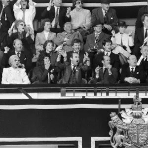 Watford chairman Elton John pictured watching the 1984 FA Cup Final at Wembley Stadium Watford chairman Elton John pictured watching the 1984 FA Cup Final at Wembley Stadium