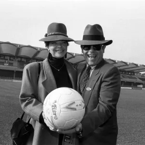 Elton John and Renate at Vicarage Road Print, 1986 Elton John and Renate at Vicarage Road Print, 1986