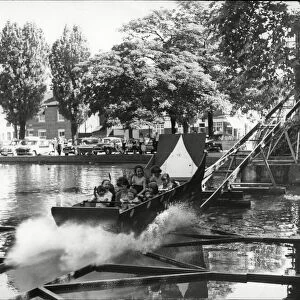One way of keeping cool - A ride on the East Park water chute