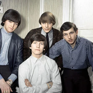 Wayne Fontana (white shirt) with his backing group The Mindbenders consisting of left to