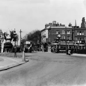 Cinque vie da Harborne Road, Birmingham, West Midlands. 1920