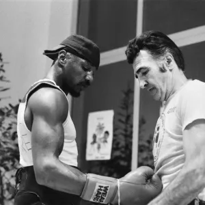 WBC and WBA world champion Marvin Hagler training for his sixth defence of his world WBC and WBA world champion Marvin Hagler training for his sixth defence of his world